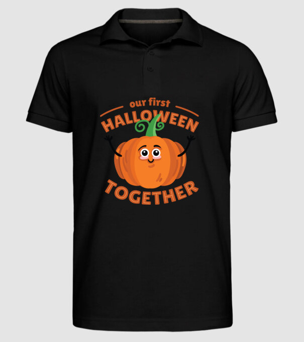 Primul nostru Halloween împreună model negru pe tricou