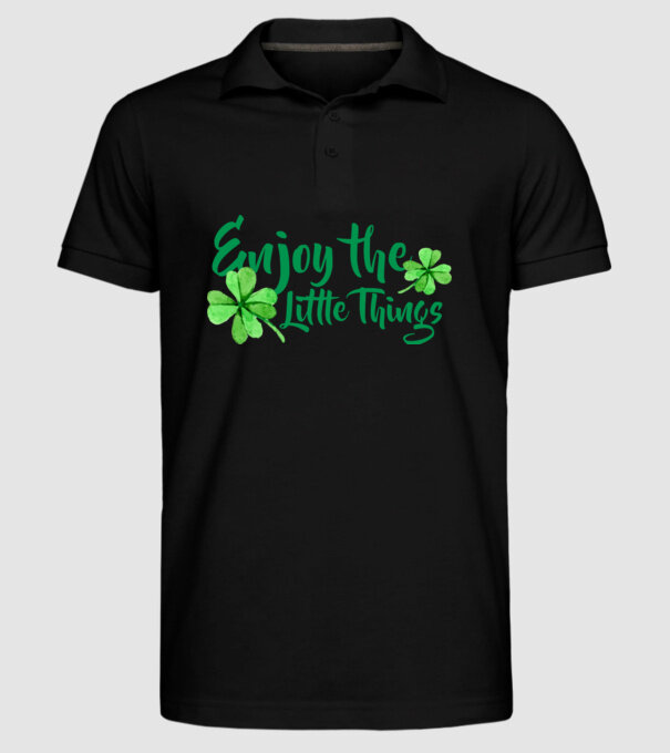 Enjoy the little things model negru pe tricou