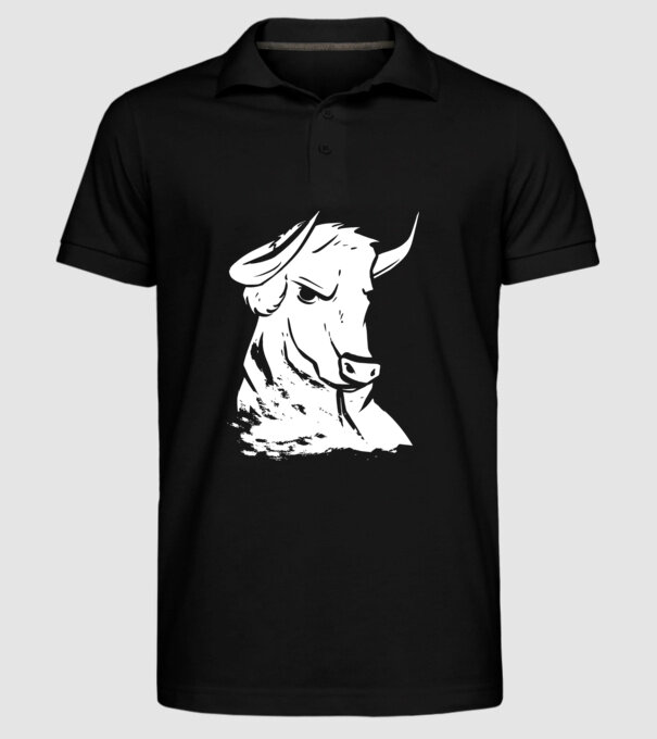 Taur puternic model negru pe tricou