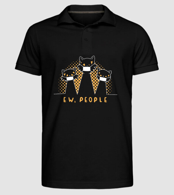 ew, people model negru pe tricou