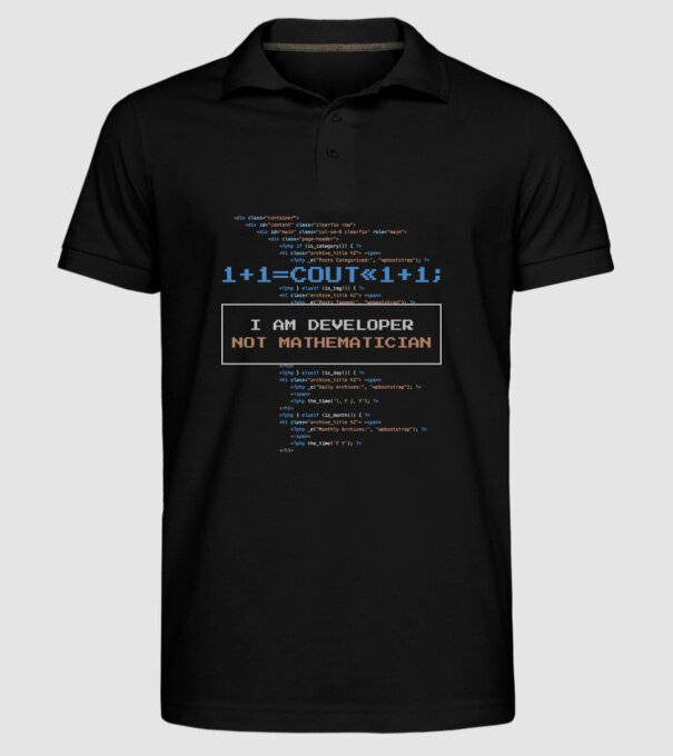 Tricou pentru developeri model negru pe tricou