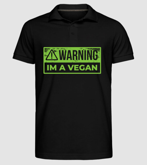 Atenție, sunt vegan model negru pe tricou