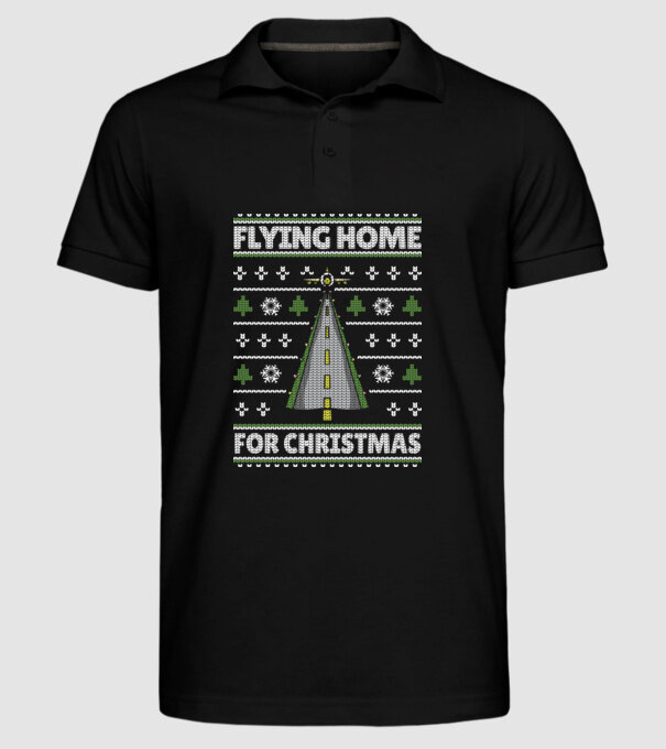 Flying Home for Christmas Pulover urât model negru pe tricou