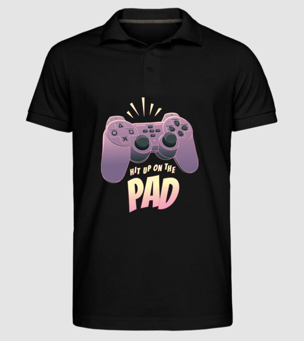 Gamer Controler model negru pe tricou