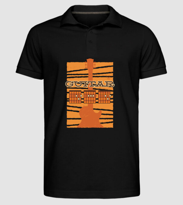 Tată chitarist model negru pe tricou