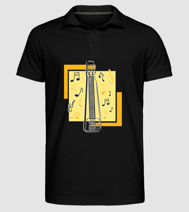 Tricou chitarist model negru pe tricou