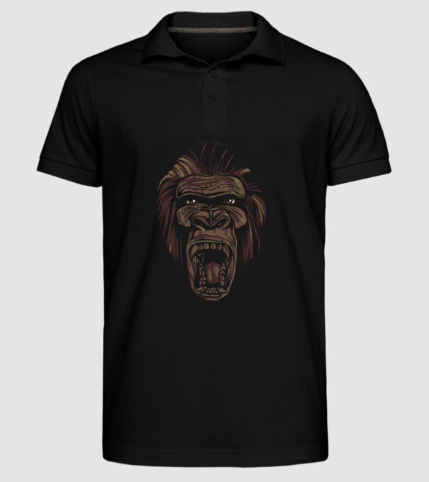 Gorilla Face model negru pe tricou