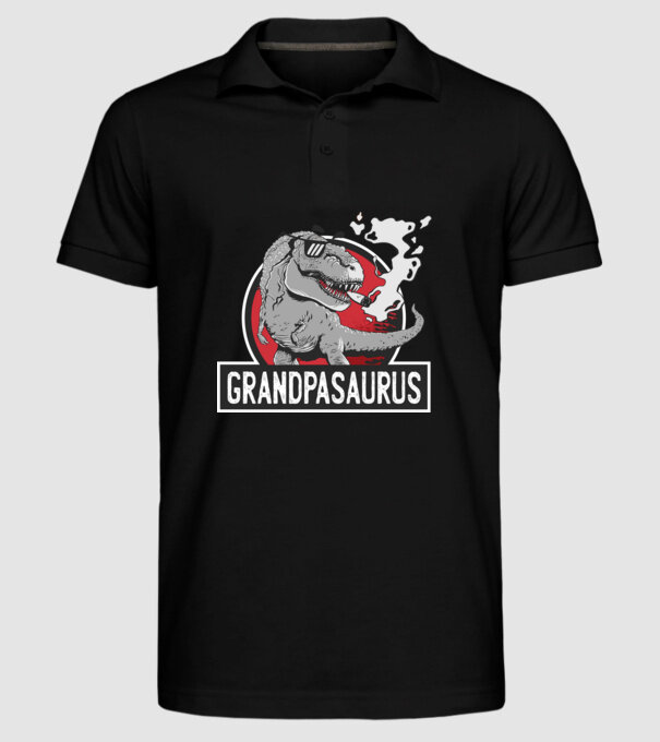 Grandpasaurus T-rex model negru pe tricou