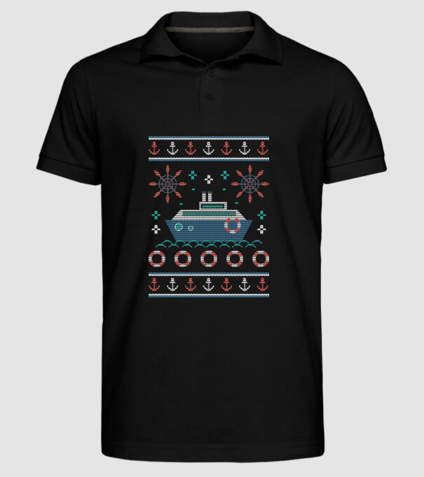 Pulover urât cu vapor model negru pe tricou