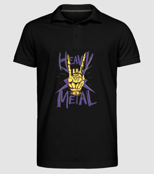Heavy Metal model negru pe tricou
