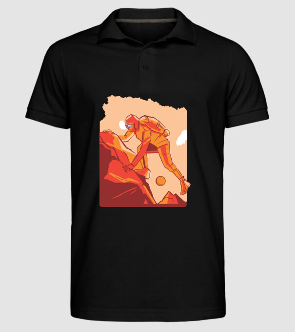Alpinism model negru pe tricou