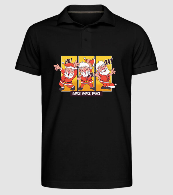 Hohoho dans Moș Crăciun model negru pe tricou