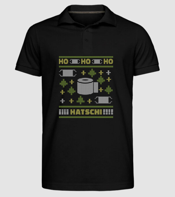 Hohohoho hârtie igienică pulover urât model negru pe tricou