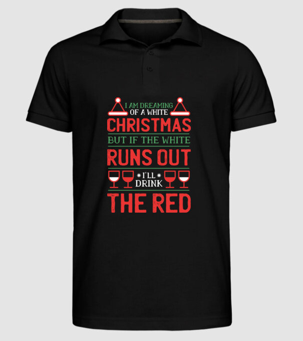 I am dreaming of a white Christmas model negru pe tricou