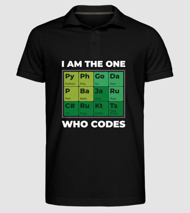 I am the one who codes tricou amuzant programator model negru pe tricou