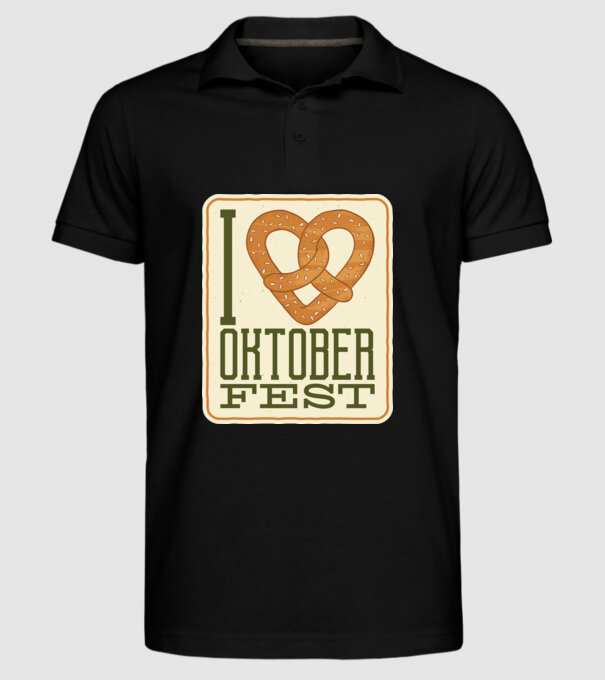 I Love Oktoberfest model negru pe tricou