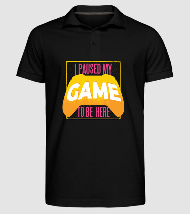 I paused my game to be here tricou amuzant Gamer model negru pe tricou