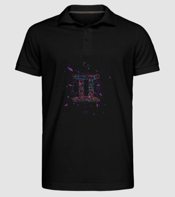 Gemini Zodiac model negru pe tricou