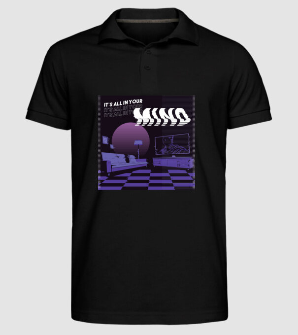 'It''s all in your mind' model negru pe tricou