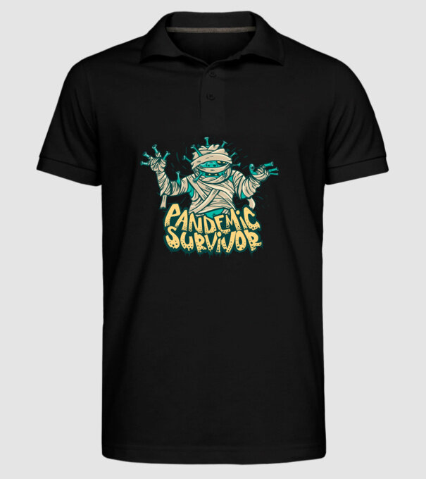 Supraviețuitorul epidemiei model negru pe tricou