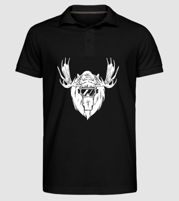 Cap de Elan model negru pe tricou