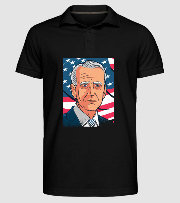 Joe Biden USA model negru pe tricou