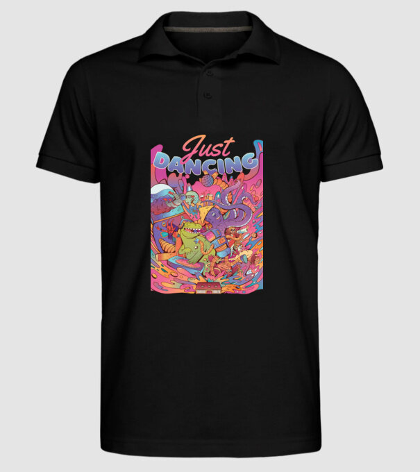 Just Dancing Fulgi de cereale model negru pe tricou