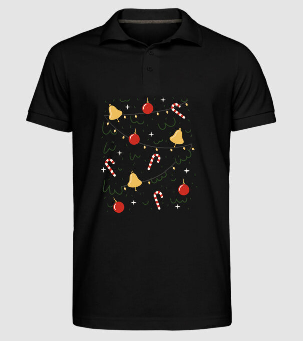 Decorații Crăciun model negru pe tricou