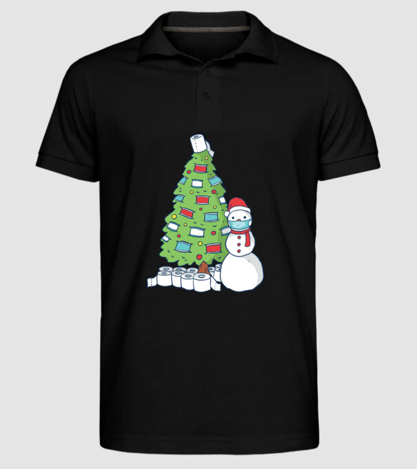 Brad De Crăciun model negru pe tricou