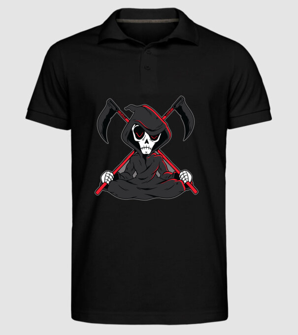 Moartea - Grim Reaper model negru pe tricou