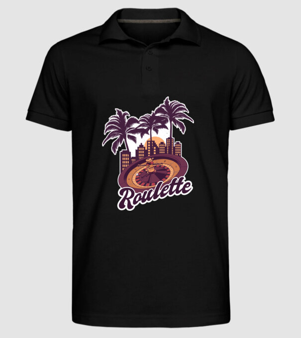 Casino Roulette model negru pe tricou
