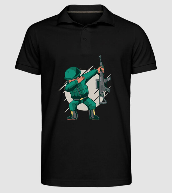 Soldat DAB model negru pe tricou