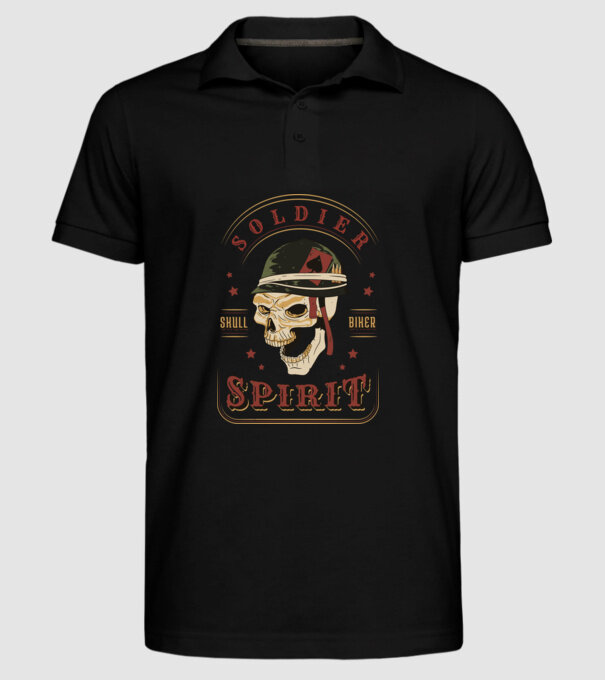 Soldat Craniu model negru pe tricou