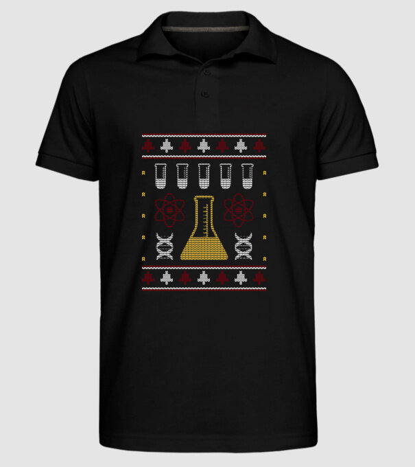Pulover urât Chimie model negru pe tricou
