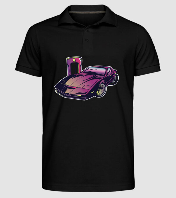 Kitt pe încărcător electric tricou amuzant model negru pe tricou