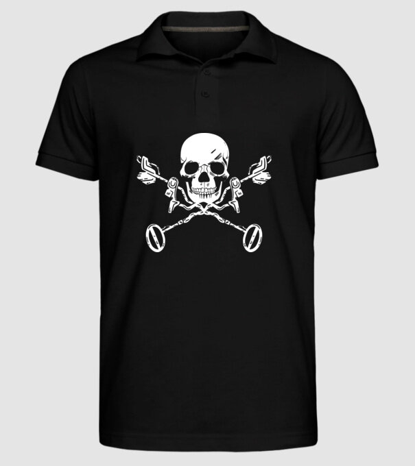 Craniu model negru pe tricou