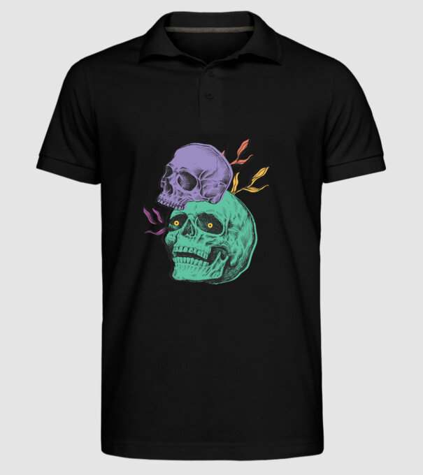 Cranii model negru pe tricou