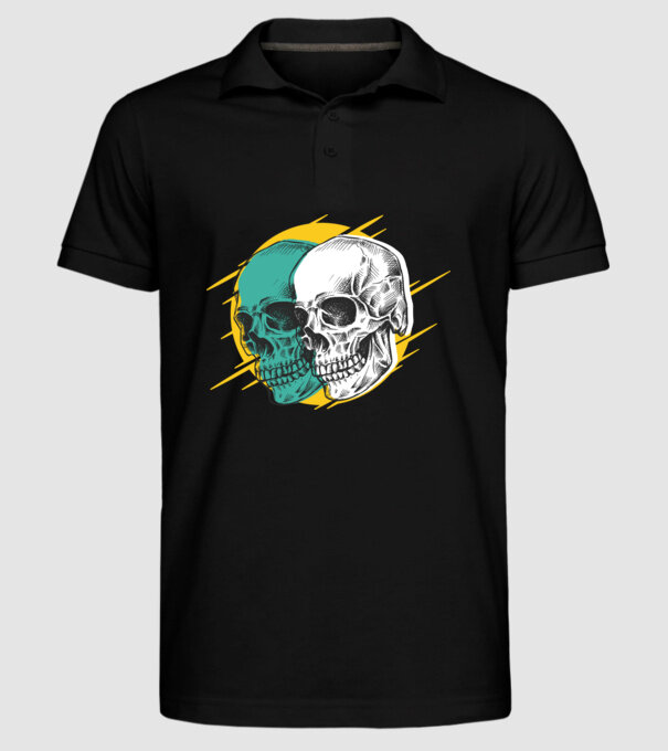 Cranii model negru pe tricou