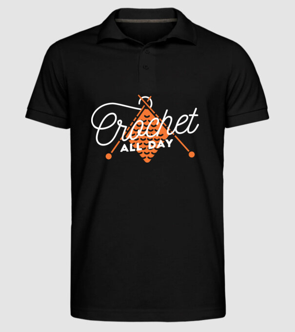 Tricotat pe tot parcursul zilei model negru pe tricou
