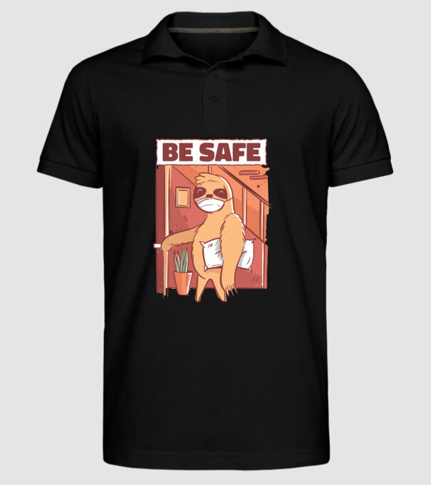 Leneș Be Safe model negru pe tricou