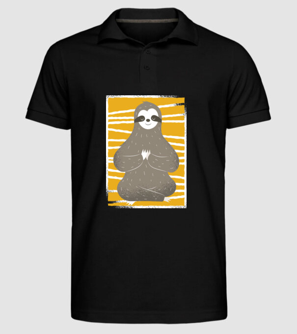 Yoga Leneș model negru pe tricou