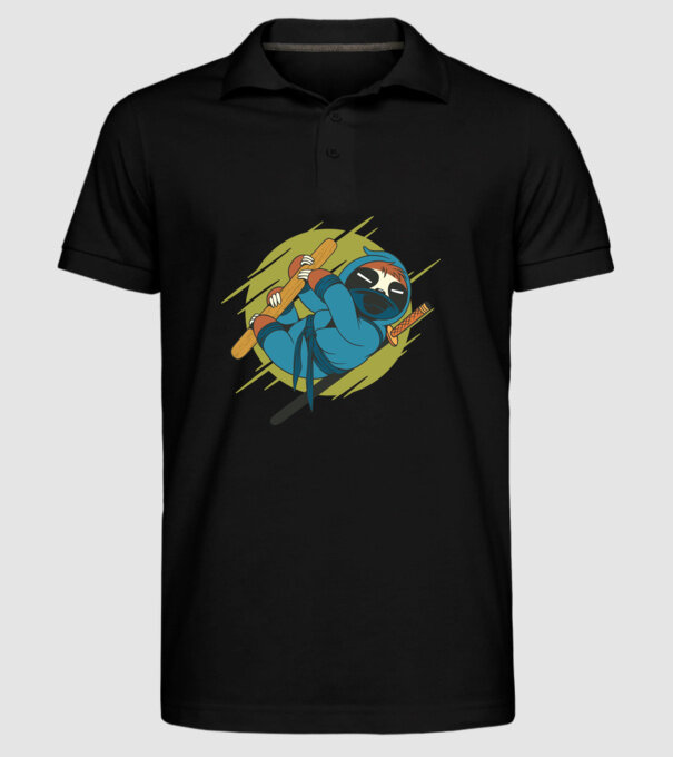 Ninja Leneș model negru pe tricou