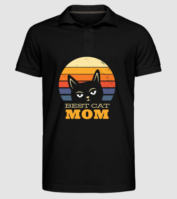 Cea mai bună mamă pisică model negru pe tricou