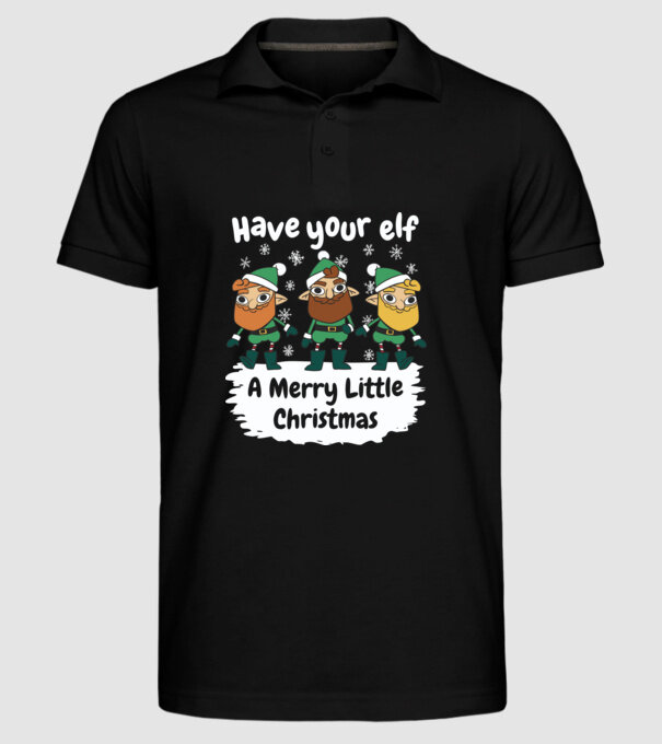 Să ai un Crăciun fericit de Elf model negru pe tricou