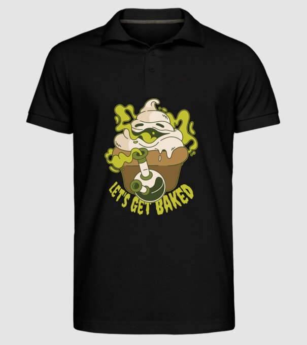 'Let''s Get Baked' model negru pe tricou