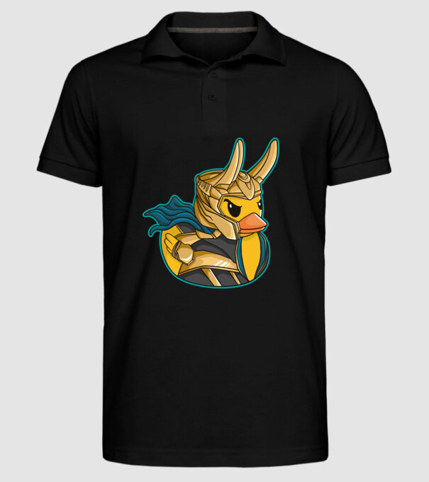 Rață Loki model negru pe tricou