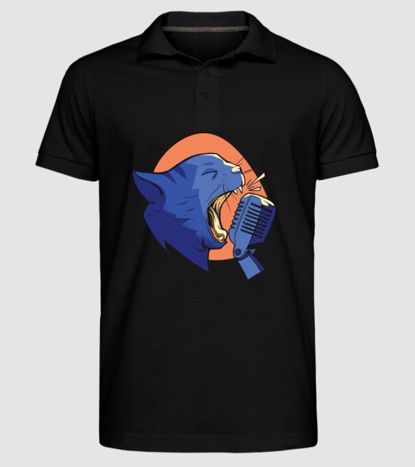 Urlet de Pisică model negru pe tricou