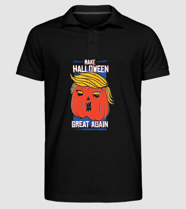 Make Halloween Great Again Trump model negru pe tricou