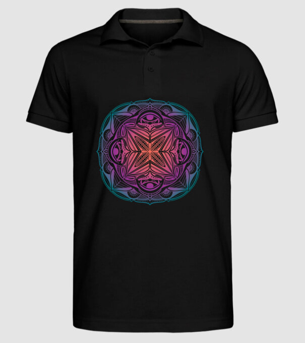 Mandala model negru pe tricou