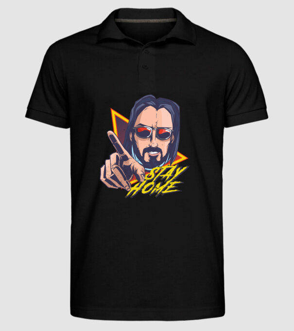 Stai acasă - Stay home model negru pe tricou